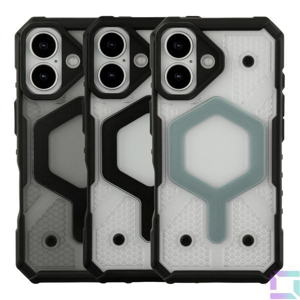 Чохол TPU+PC ArmorHex Magnetic Case для iPhone 17 Transparent Black 2020000496465 фото