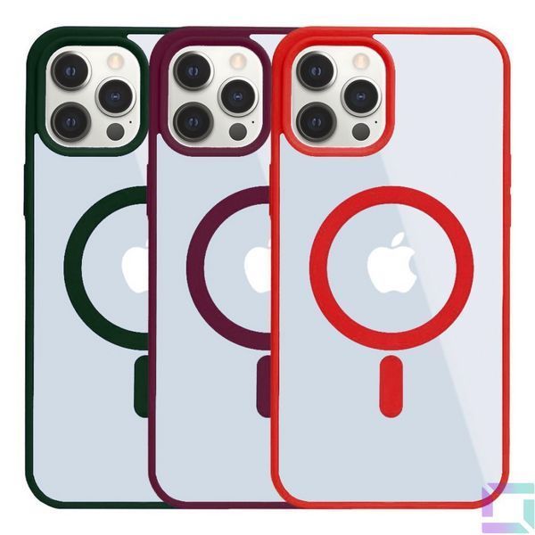 Чехол TPU Color with Magsafe для iPhone 12/12 Pro Black 2020000326144 фото