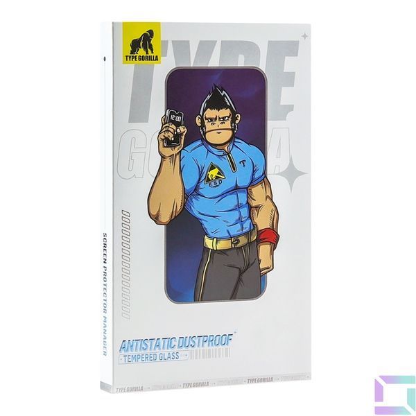Защитное стекло Type Gorilla 0.33 мм 2.5D HD Glass Anti-Dust for iPhone 15 Plus/16 Plus Черный 2020000362012 фото