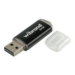 USB флеш-накопичувач Wibrand 64gb Cougar Чорний 4820124250893 фото
