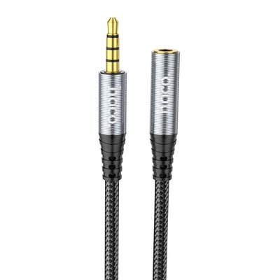 Кабель Aux Hoco UPA20 3.5 audio extension cable Колір Cірий 6931474762153 фото