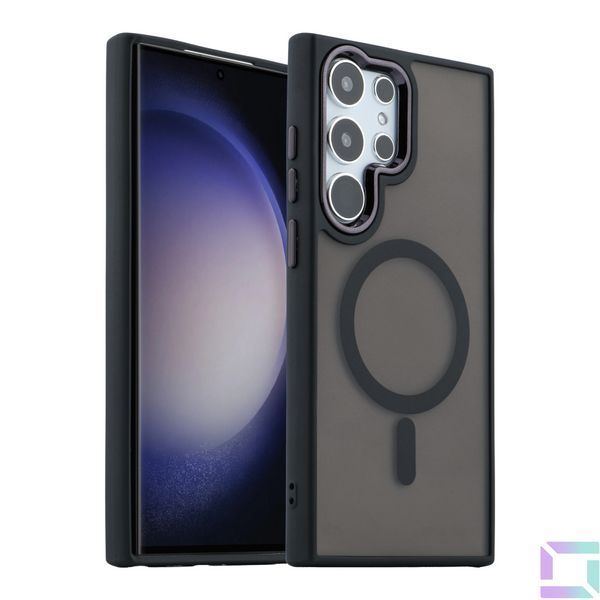 Чехол TPU+PC Space Magnetic Color with Magsafe для Samsung Galaxy S23 Ultra 5G (S918) Dark Blue 2020000437031 фото