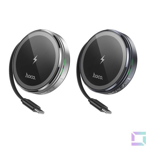 Бездротовий Зарядний Пристрій Hoco CQ18 2-in-1 15W Magnetic (iWatch) Сiрий 6942007641036 фото