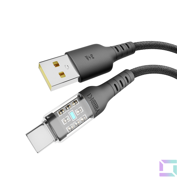 USB YOKI CYBER YK-CY23 Type-C 3A 2m Цвет Черный 6907858579617 фото