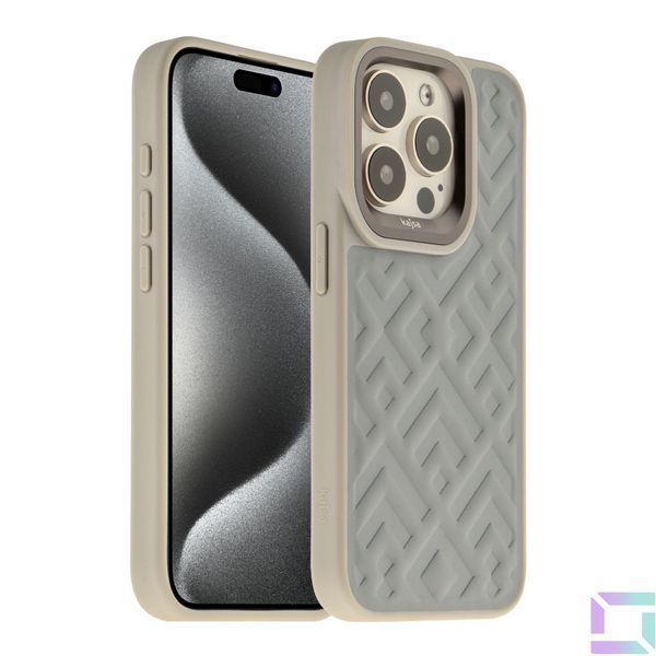 Чохол Kajsa Briquette Collection Rhombus для iPhone 15 Pro Black 4894505156814 фото