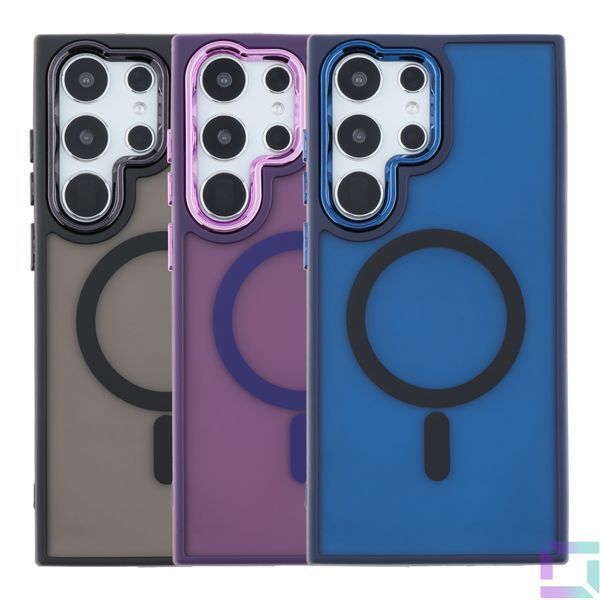 Чехол TPU+PC Space Magnetic Color with Magsafe для Samsung Galaxy S23 Ultra 5G (S918) Dark Blue 2020000437031 фото