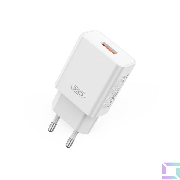 Мережевий Зарядний Пристрій XO L127 1USB QC 18W+USB to Type-C Колір Білий 6920680846931 фото