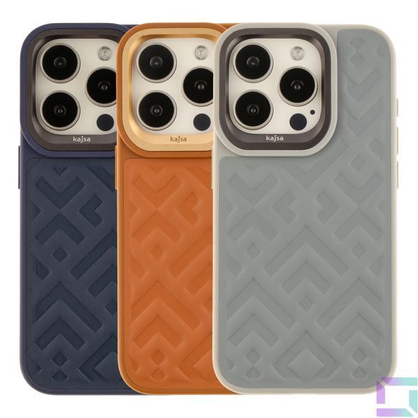 Чехол Kajsa Briquette Collection Rhombus для iPhone 15 Pro Blue 4894505156821 фото