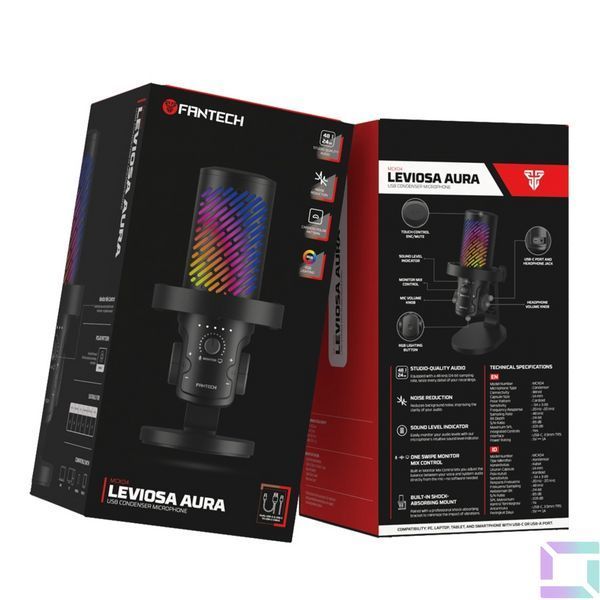 Мікрофон Для Стриму FANTECH MCX04 Leviosa Aura Чорний 6977052255204 фото