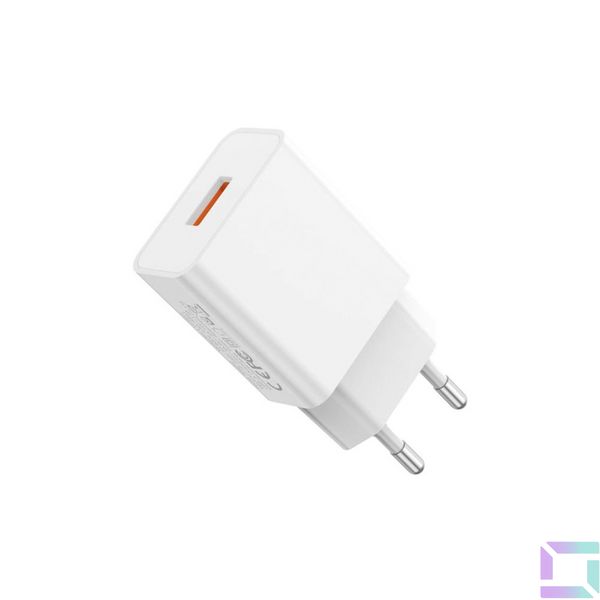 Сетевое Зарядное Устройство XO L127 1USB QC 18W+USB to Type-C Цвет Белый 6920680846931 фото