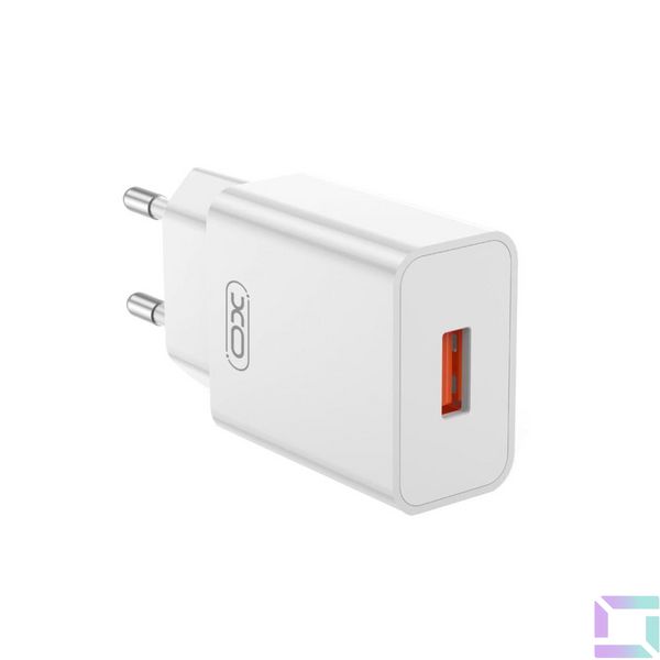 Мережевий Зарядний Пристрій XO L127 1USB QC 18W+USB to Type-C Колір Білий 6920680846931 фото