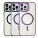 Чохол TPU+PC+Metal Stand Case with MagSafe and Camera Lenses для iPhone 12/12 Pro Dark Purple 2020000408116 фото 2