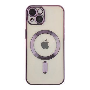 Чехол TPU Metallic Full Camera with Magsafe для iPhone 14 Dark Purple 2020000342410 фото