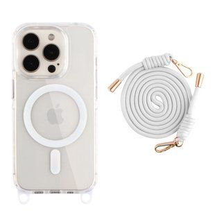Чохол TPU+PC LanyardCase with MagSafe для iPhone 15 Pro М'ята упаковка White 2020000519713 фото