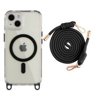 Чохол TPU+PC LanyardCase with MagSafe для iPhone 13/14 Black 2020000477594 фото