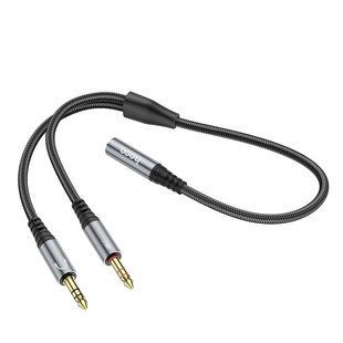 Audio Splitter Hoco UPA21 2-in-1 3.5 female to 2 male Серый 6931474766816 фото