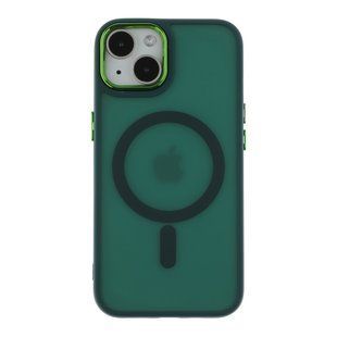 Чехол TPU+PC Space Magnetic Color with Magsafe для iPhone 14 Green 2020000341055 фото
