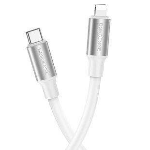 Кабель USB Borofone BX82 PD Type-C to Lightning Білий 6974443386141 фото