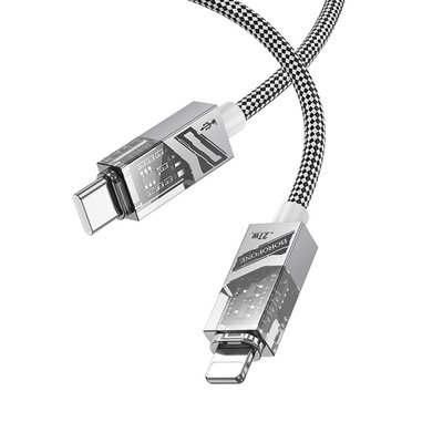 Кабель USB Borofone BU42 Octavia PD27W Type-C to Lightning 1.2m Колір Сiрий 6941991108983 фото