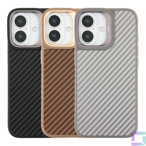 Чехол Kajsa Glamorous Collection Straw Mat Pattern with MagSafe для iPhone 17 Black 4894505237865 фото