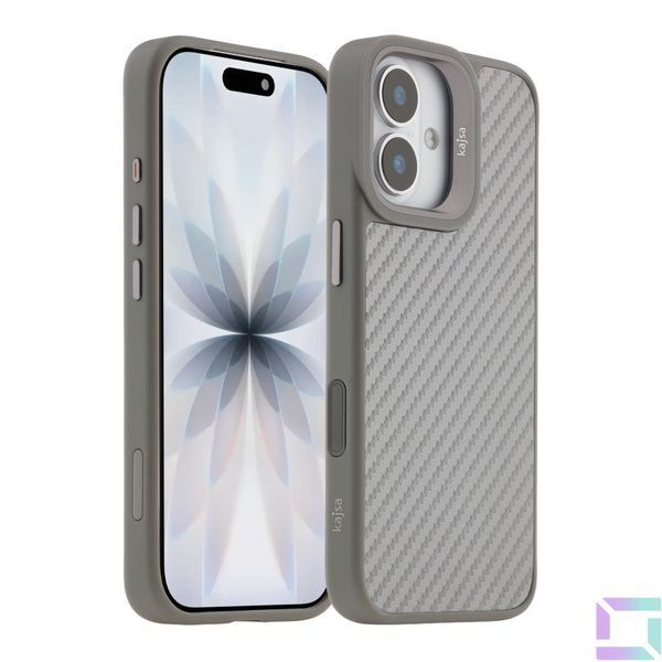 Чехол Kajsa Glamorous Collection Straw Mat Pattern with MagSafe для iPhone 17 Black 4894505237865 фото