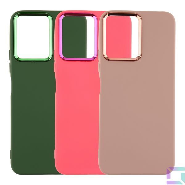 Чохол Silicone Cover Metal frame (AA) для Xiaomi Redmi 12 06.Light Pink 2020000365341 фото
