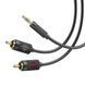 Кабель Aux Hoco UPA28 AUX 3.5 to dual RCA 1.5m Чорний 6942007607759 фото 4