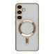 Чехол TPU Metallic Full Camera with Magsafe для Samsung Galaxy S24 5G (S921) Gold 2020000402008 фото