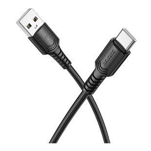 Кабель USB Borofone BX116 Type-C 3A Чорний 6941991119804 фото