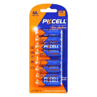 Батарейка щелочная PKCELL 1.5V AA/LR6, 8 штук в блистере (PC/LR6-8B) Характеристики АА 6942449511263 фото