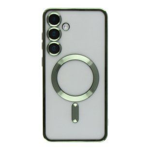 Чехол TPU Metallic Full Camera with Magsafe для Samsung Galaxy S24 5G (S921) Green 2020000401995 фото