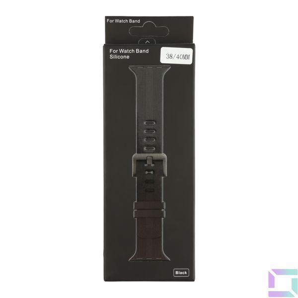 Ремешок для Apple Watch Band Silicone Shine 38/40/41 mm Black 2020000257127 фото