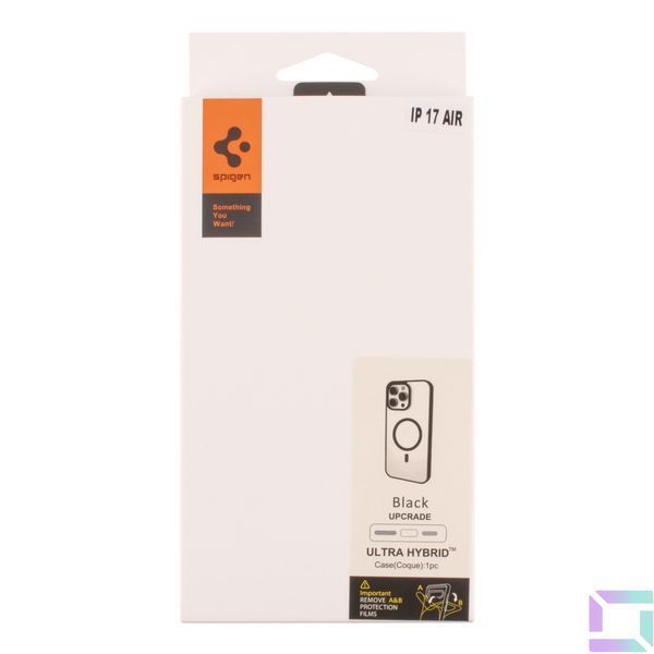 Чехол TPU+PC Spigen Ultra Hybrid with Magsafe для iPhone 17 Air Black 2020000491149 фото