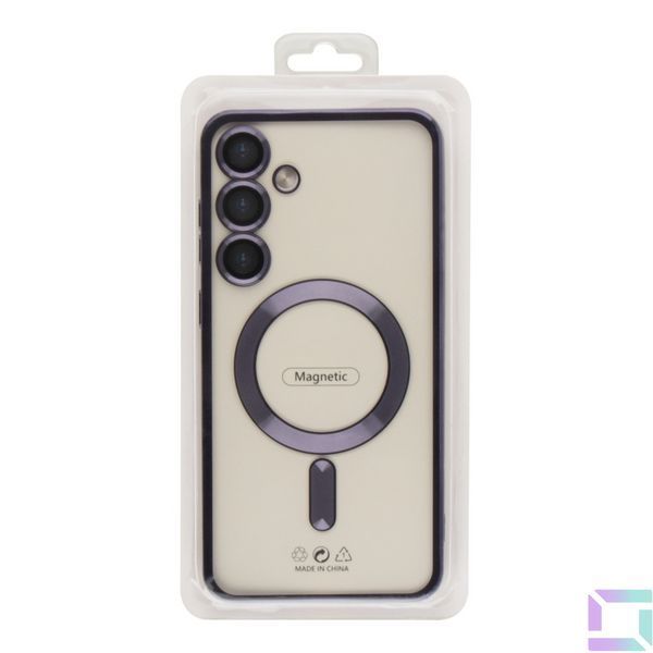 Чoхол TPU Metallic Full Camera with Magsafe для Samsung Galaxy S25+ 5G (S936) Dark Purple 2020000463917 фото