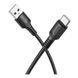 Кабель USB Borofone BX116 Type-C 3A Чорний 6941991119804 фото 1