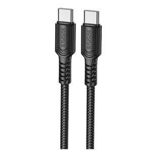Кабель USB Borofone BX116 Type-C to Type-C 60W Чорний 6941991119835 фото