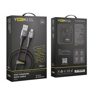 Кабель USB YOKI SOLID YK-SO15 Micro 3A 1.2m Чорний 6907858579228 фото
