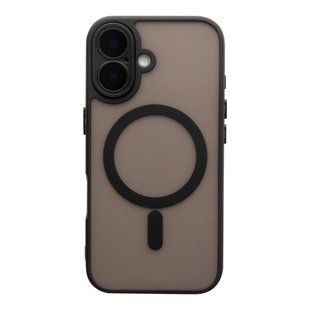 Чохол TPU+PC Magnetic Matte Camera Lens with Magsafe для iPhone 16 Black 2020000459378 фото