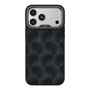 Чохол Kajsa Splendid Collection 3D Cube Pattern with MagSafe для iPhone 17 Pro Black O-Ring 4894505241503 фото