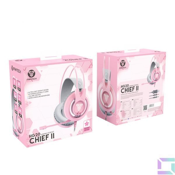 Ігрові Навушники FANTECH HG20 Chief II Розовий 6972661283303 фото