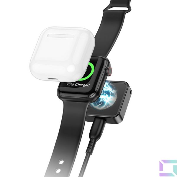 Беспроводное Зарядное Устройство Hoco CW55 For iWatch Цвет Стальной 6942007615693 фото