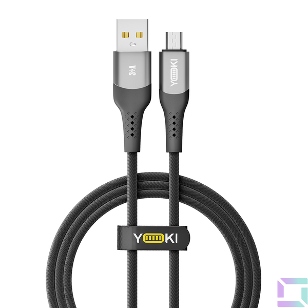 USB YOKI SOLID YK-SO15 Micro 3A 1.2m Цвет Черный 6907858579228 фото