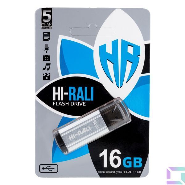 USB Flash Drive Hi-Rali Stark 16gb Стальной 2020000247531 фото