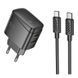 Сетевое Зарядное Устройство Hoco CS61A 1USB/1USB-C PD/QC 30W GAN+Type-C to Type-C Черный 6942007638449 фото 1