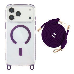 Чохол TPU+PC LanyardCase with MagSafe для iPhone 17 Pro Max Dark Purle 2020000499824 фото