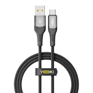 Кабель USB YOKI SOLID YK-SO15 Type-C 3A 1.2m Чорний 6907858579235 фото