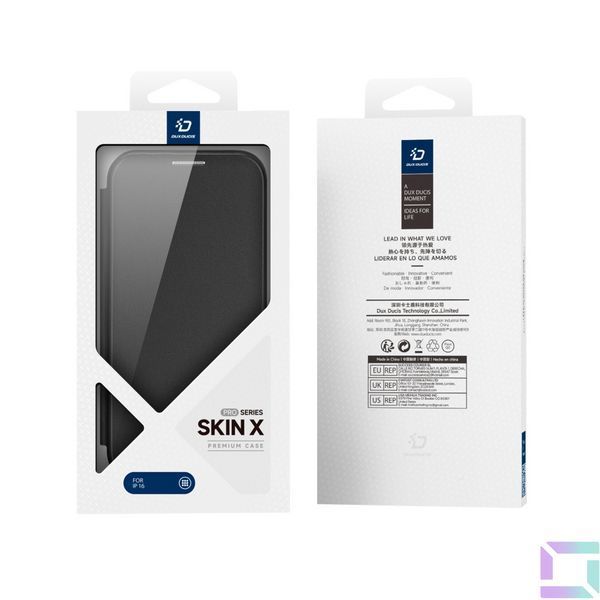 Чехол-книжка Dux Ducis Skin X Pro with MagSafe для iPhone 16 Pure Black 6934913004425 фото