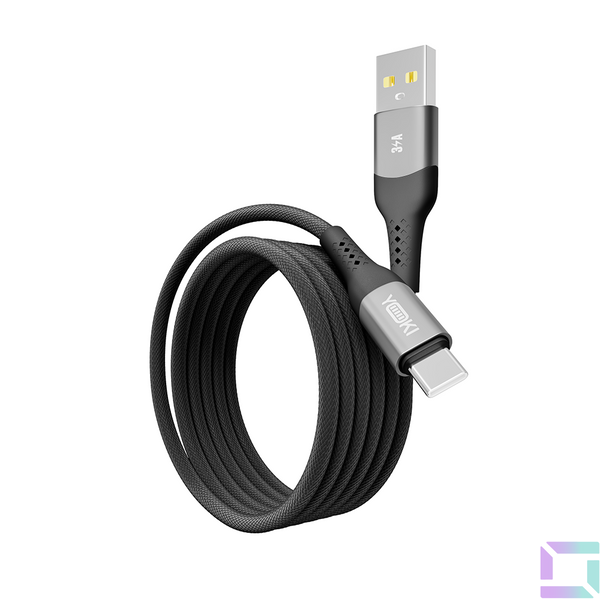 Кабель USB YOKI SOLID YK-SO15 Type-C 3A 1.2m Колір Чорний 6907858579235 фото