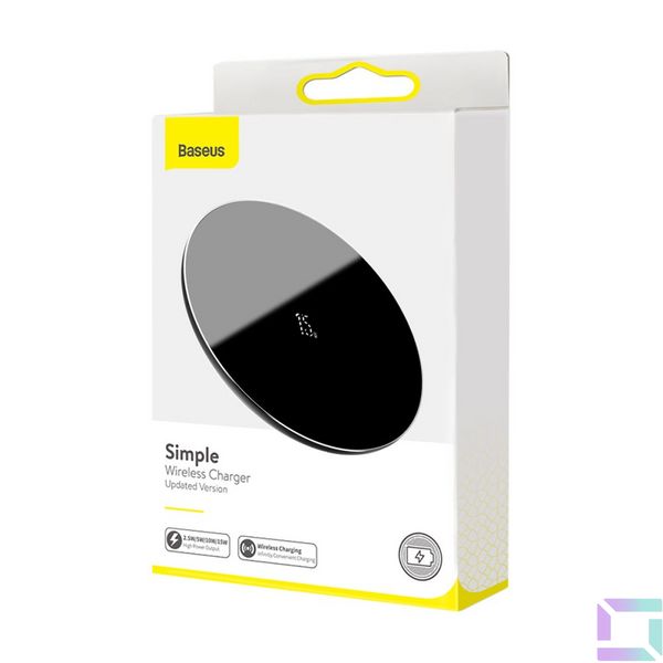 Бездротовий Зарядний Пристрій Baseus Wireless Charger 15W (Upgraded Edition) WXJK-B Колір Чорний, 01 6953156219014 фото