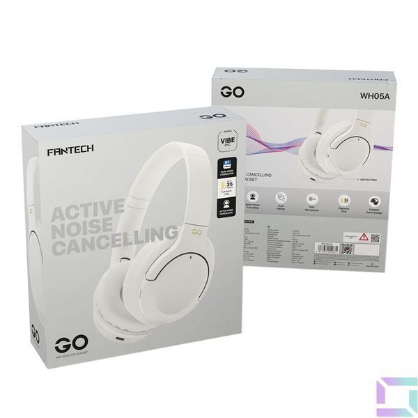 Блютуз Стерео Гарнитура FANTECH Go Vibe WH05A ANC Серый 6977052251671 фото